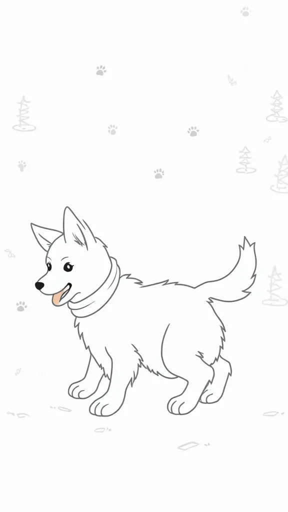 coloriages husky mignons